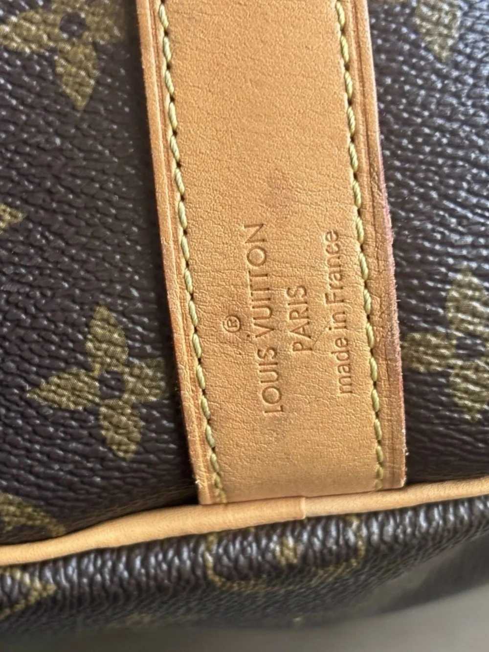 Auth LOUIS VUITTON Keepall Bandouliere 55 Monogram Canvas Duffel Bag PVD Initial